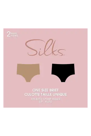 Silks® One Size Brief <br>2 Pairs