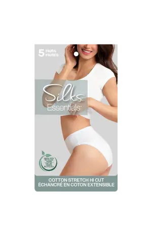 Silks® Essentials® <br>High Cut Brief <br>5 Pairs