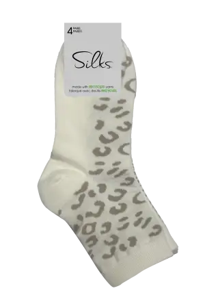 Silks Animal Print Mid Crew Socks